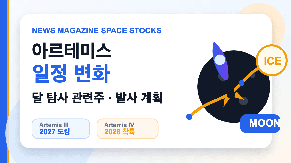 아르테미스 일정 변화 달 탐사 관련주 발사 임무 계획 대표 썸네일