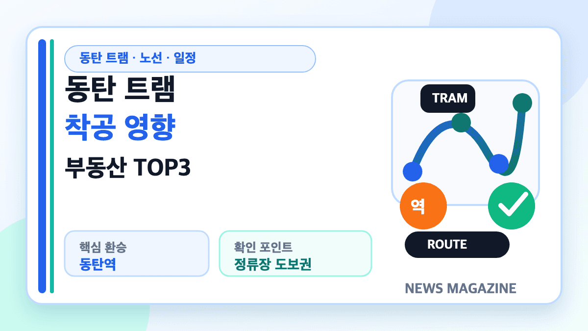 동탄 트램 착공 노선 일정과 부동산 영향을 설명하는 썸네일