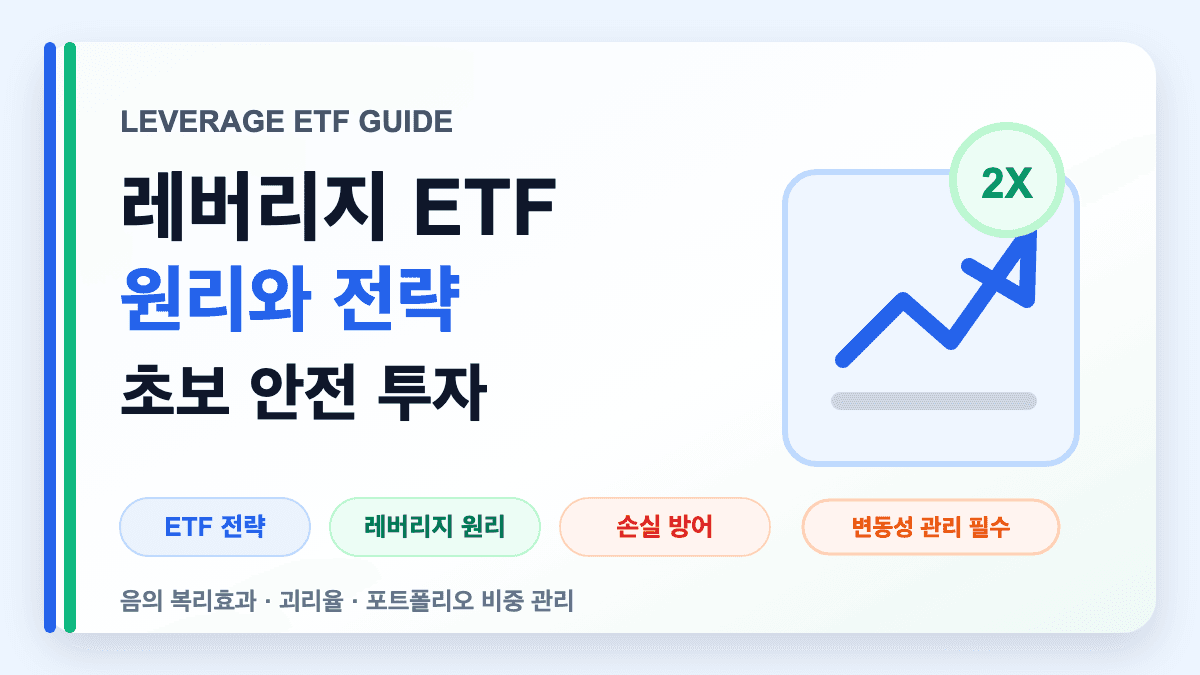 레버리지 ETF 원리와 초보 투자 안전 전략을 설명하는 대표 썸네일