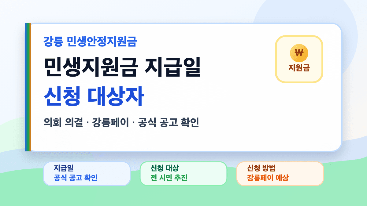 민생지원금 지급일 신청 대상자 확인 방법 대표 썸네일