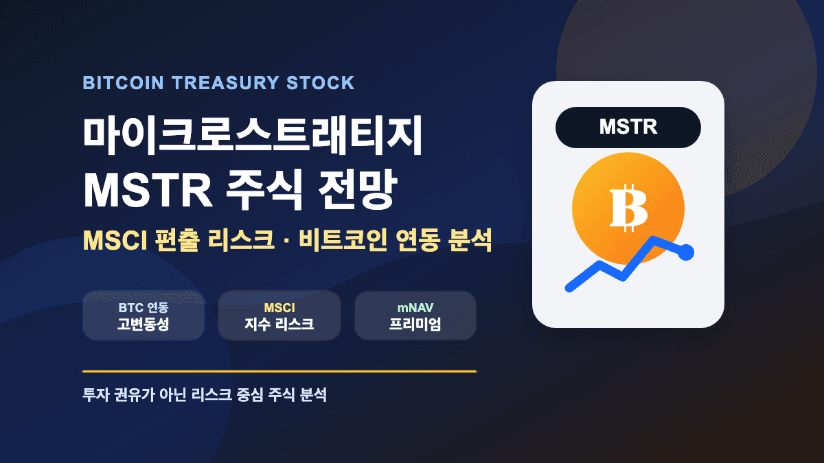 마이크로스트래티지 MSTR 주식 전망 분석 MSCI 편출 리스크 대표 썸네일