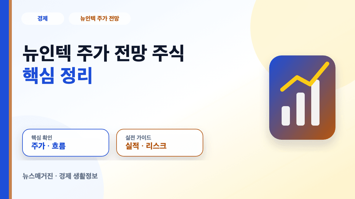 뉴인텍 주가 전망과 주식 투자 체크포인트 대표 썸네일