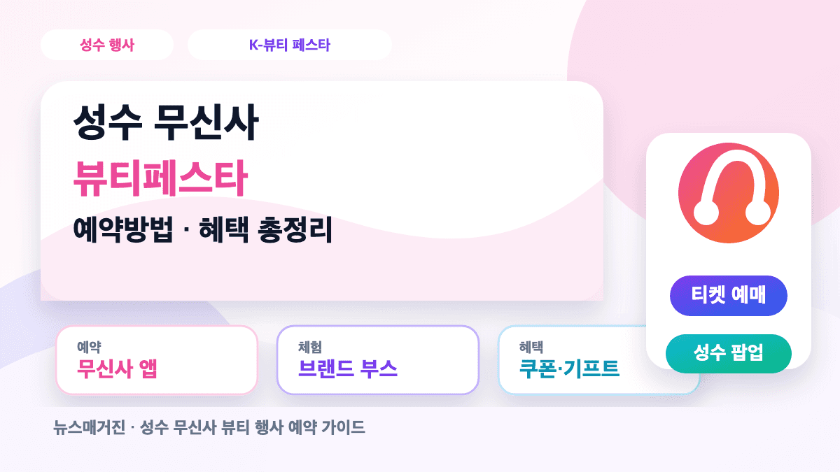 성수 무신사 뷰티페스타 예약방법과 혜택을 설명하는 대표 썸네일