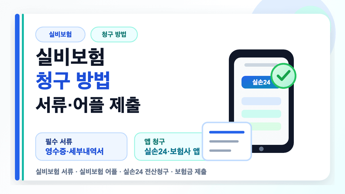 실비보험 청구 방법 서류 어플 제출을 설명하는 썸네일