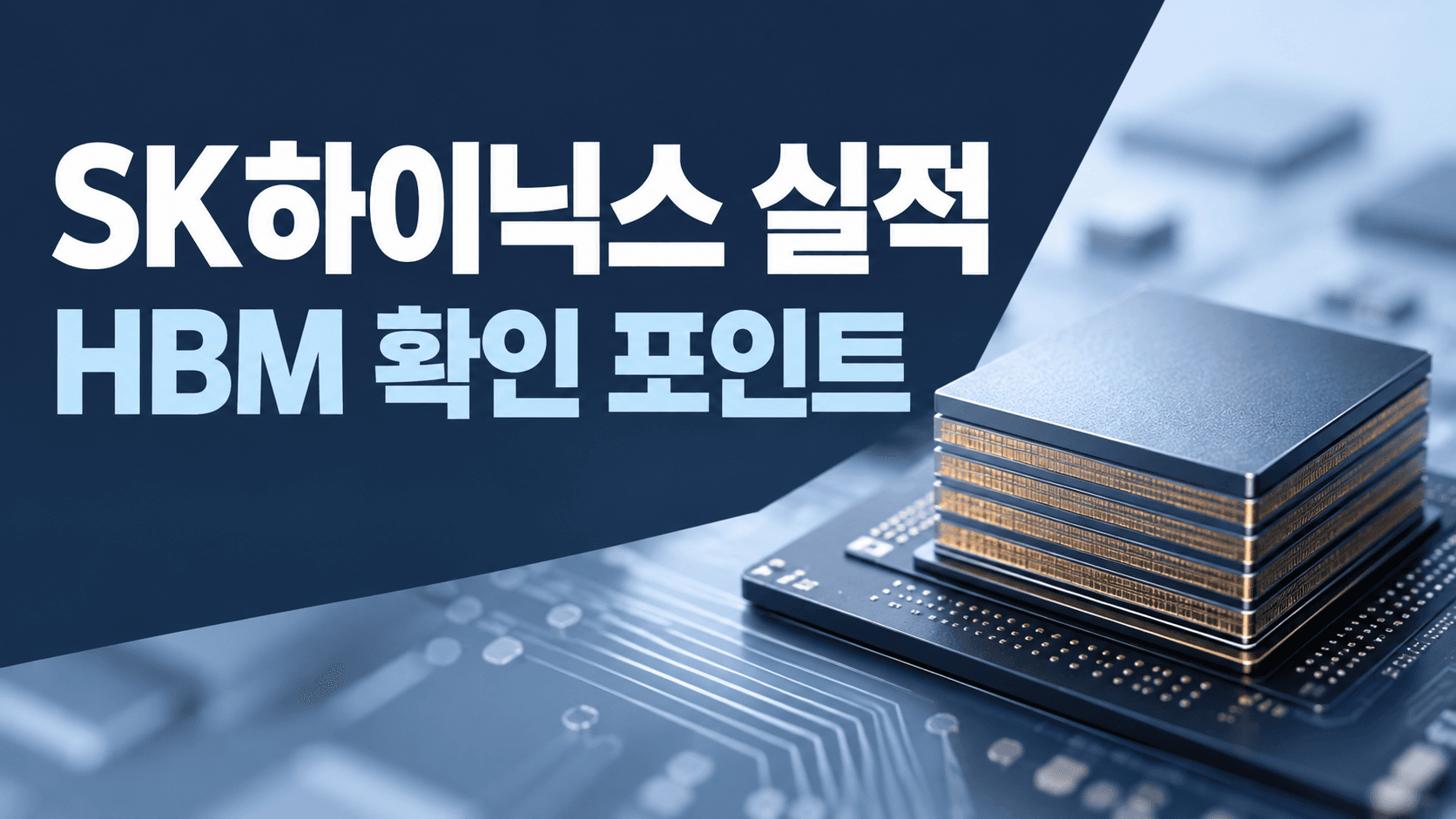 SK하이닉스 실적과 HBM 확인 포인트 문구 및 메모리 칩 개념 일러스트