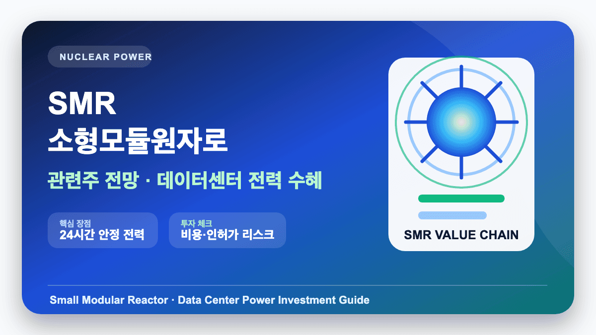 SMR 소형모듈원자로 관련주 전망과 데이터센터 전력 수혜주 비교 썸네일