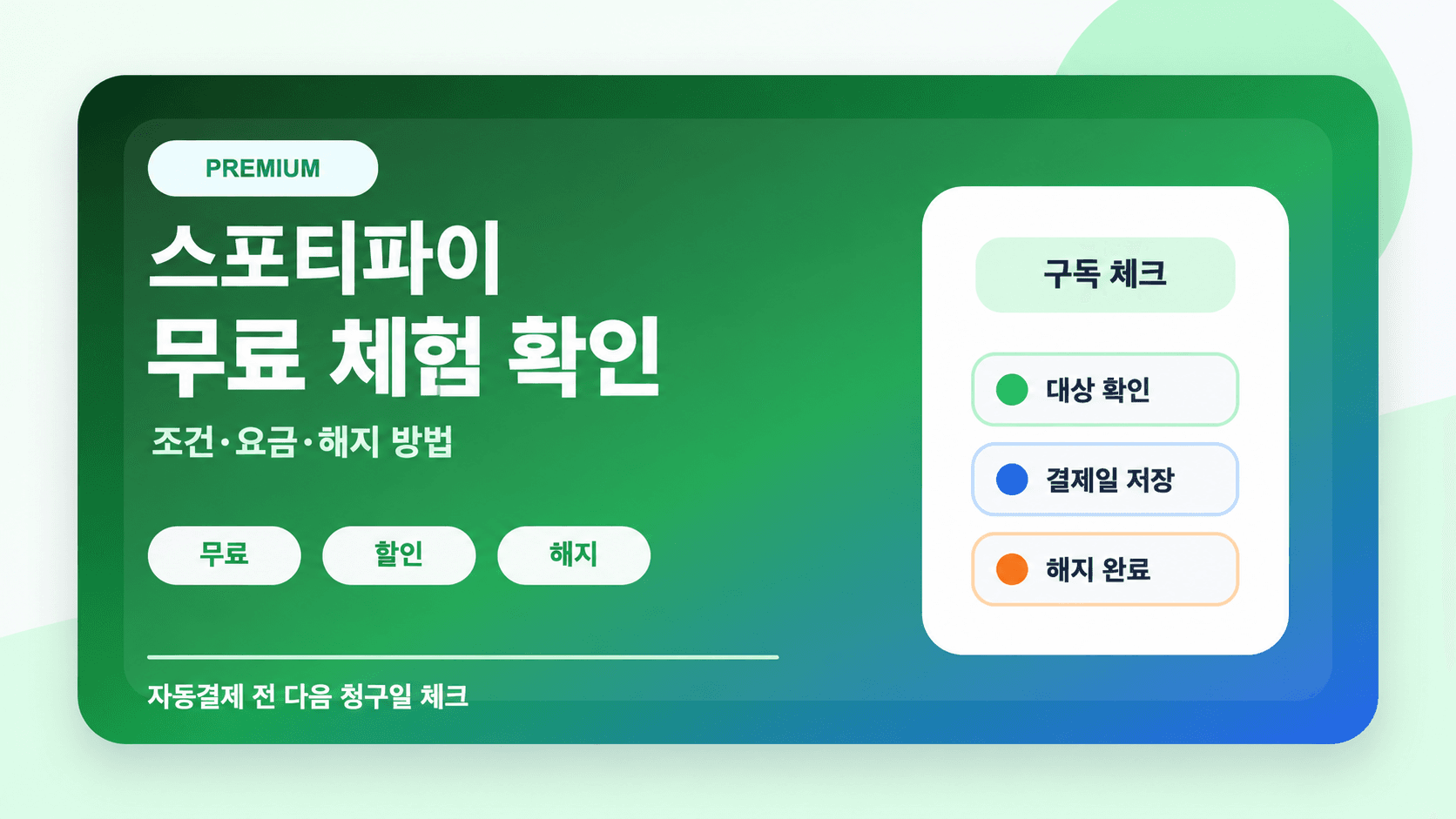 스포티파이 무료 체험 조건·요금·해지 방법과 구독 체크리스트