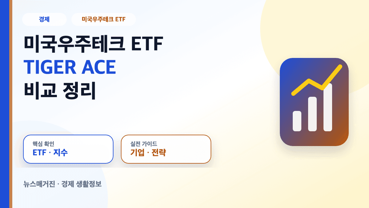미국우주테크 ETF와 TIGER ACE 비교를 설명하는 대표 썸네일